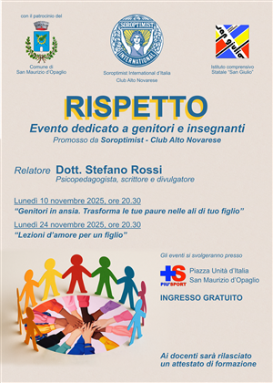RISPETTO: Evento dedicato a genitori e insegnanti